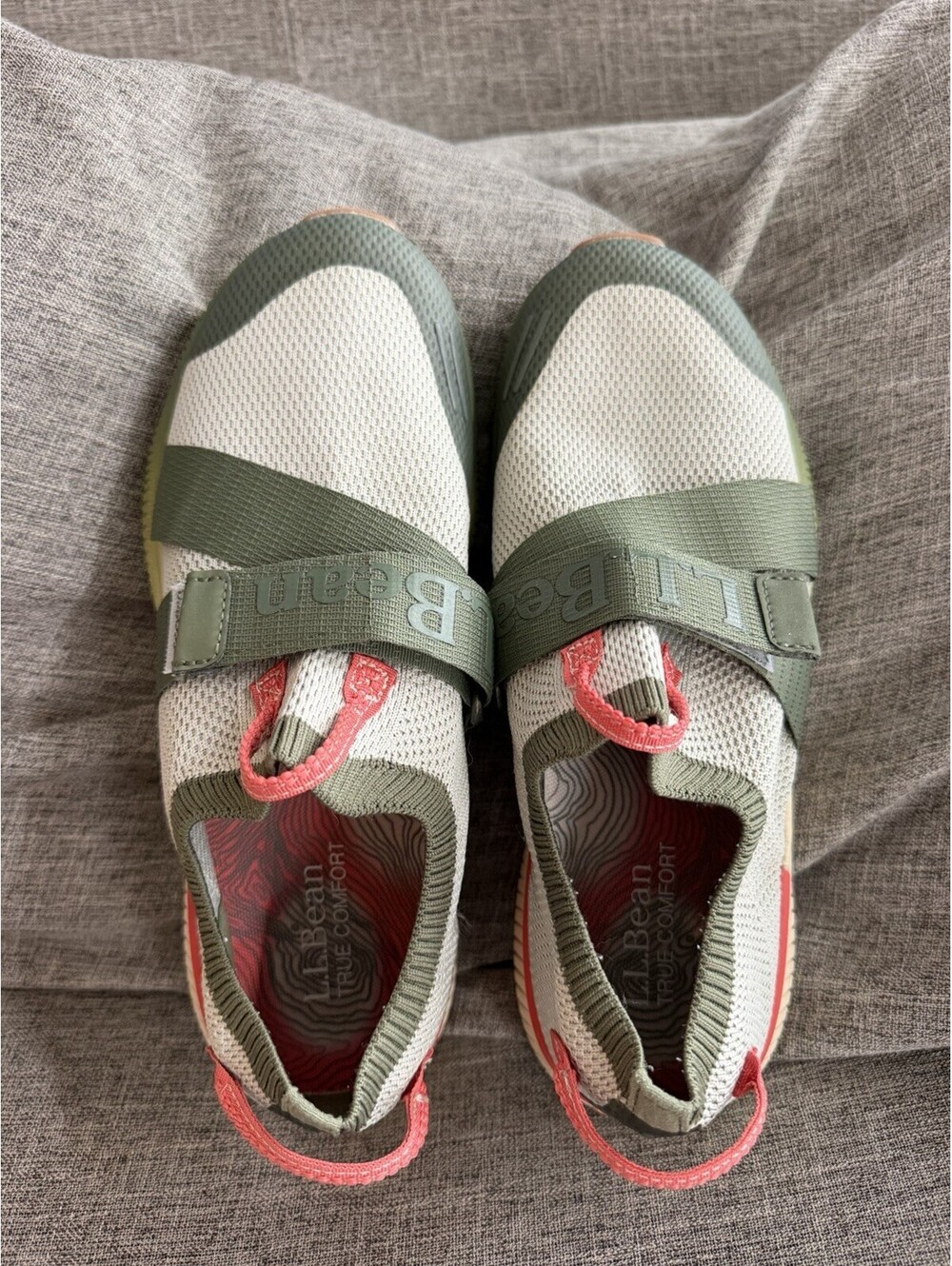 LL Bean B Bound Dirigo True Comfort Shoes Womens 9.5 Green Slip On Hiking